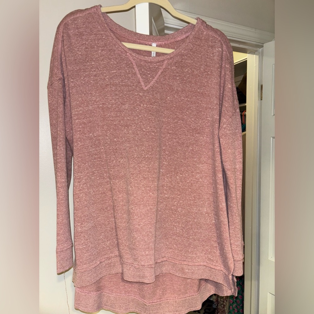 Z Supply Dusty Rose Crew Neck Sweater